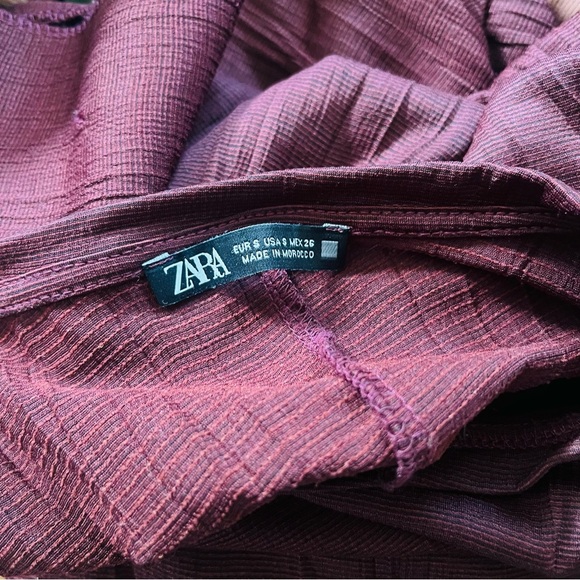 Zara Burgundy Maxi T-Shirt Dress | Relaxed Oversized Fit | Size Small - Picture 5 of 5